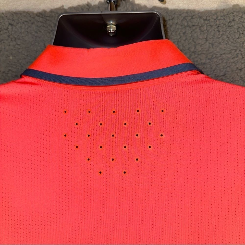 Adidas Shirt Mens XL Red Flash Barricade Ventilated Climacool Wicking Golf Polo - Picture 13 of 16